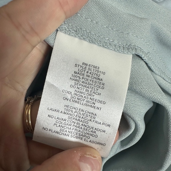 SL Fashions New York Light Blue Flowy Formal Sleeveless Embellished Dress - Picture 10 of 10